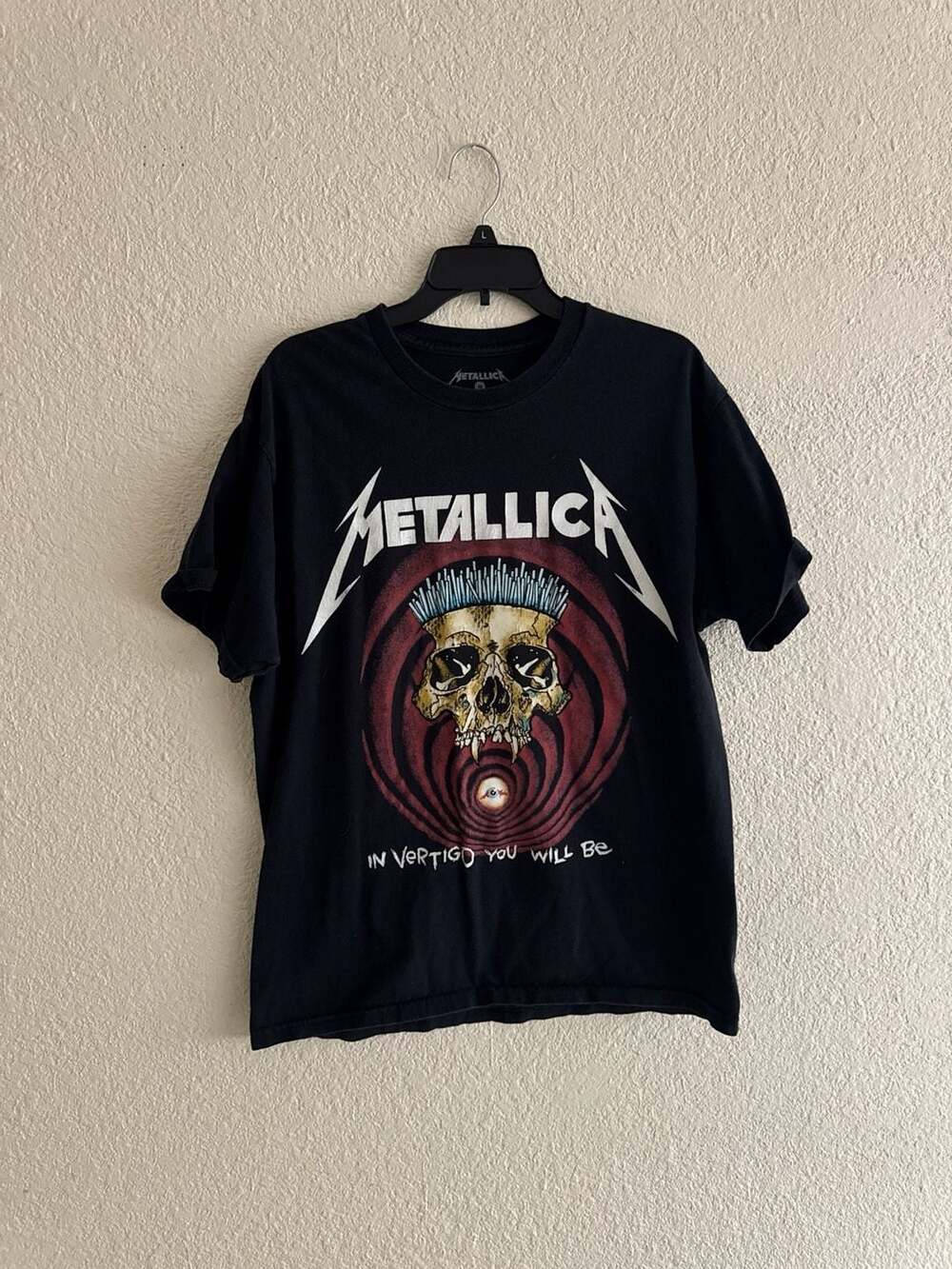 Metallica Shortest Straw Vertigo Skull Graphic T-Shirt - Size Medium